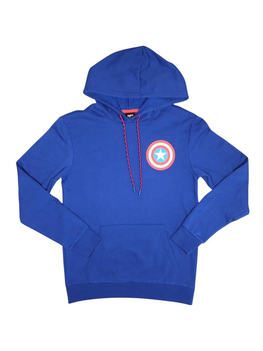 Marvel Captain America Hoodie Sweatshirt Men's Small Blue Shield Logo NWT
